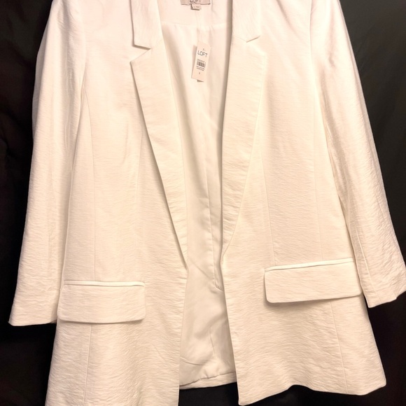 LOFT Jackets & Blazers - LOFT Women's White Linen Blazer